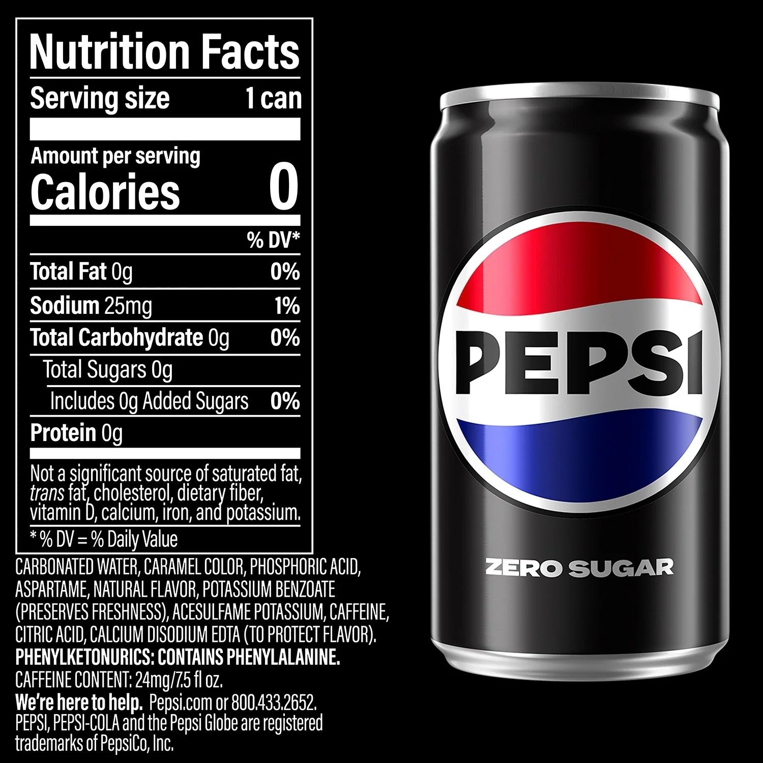 Pepsi Zero Sugar Mini Cans, 7.5 fl. oz., 30 pk. (7)